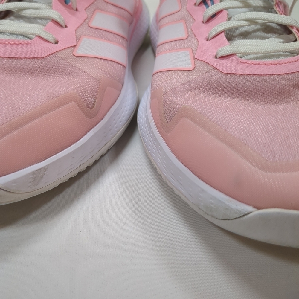 Adidas women's defiant speed, pink/ white shoes, size 10 - Picture 9 of 12